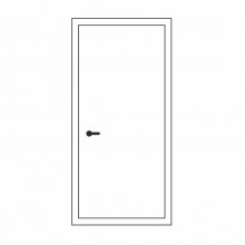 Двері для комерційних приміщень КОМ-01: білі, глухі