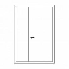 Двері службові СЛ-01+СЛ04: білі, глухі