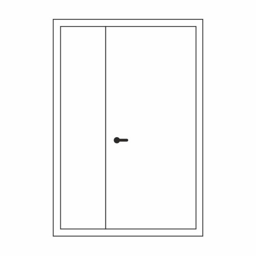 Двері для пансіонатів ПАН-01+ПАН-04: білі, глухі
