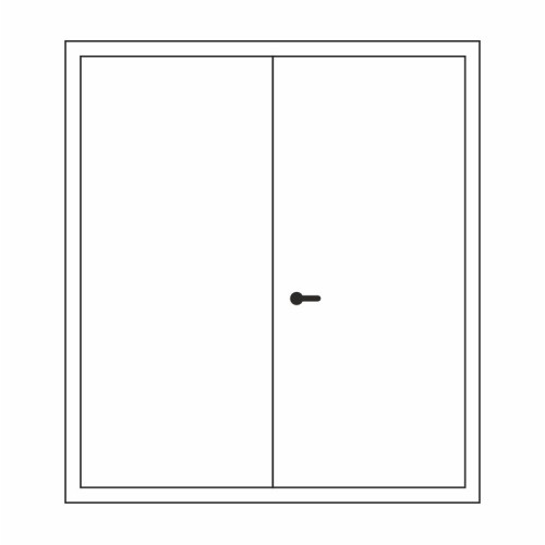 Двері в ординаторську ОРД-01+ОРД-01: білі, глухі