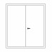Двері в реанімаційну палату РЕА-01+РЕА-01: білі, глухі