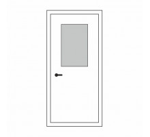 Двері в кафе ресторану РСТ-02: білі, скло прозоре