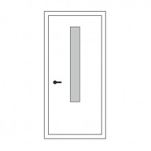 Двері міжкімнатні Економ Е-03: білі, скло прозоре