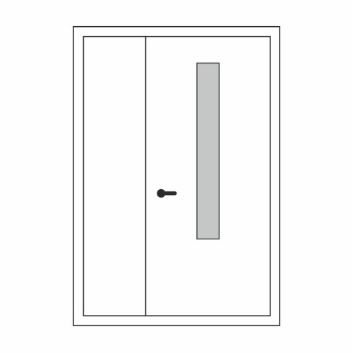Двері в реанімаційну палату РЕА-03+РЕА-04: скло прозоре