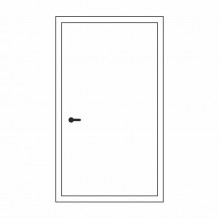 Двері міжкімнатні Економ Е-05: білі, розширені, глухі