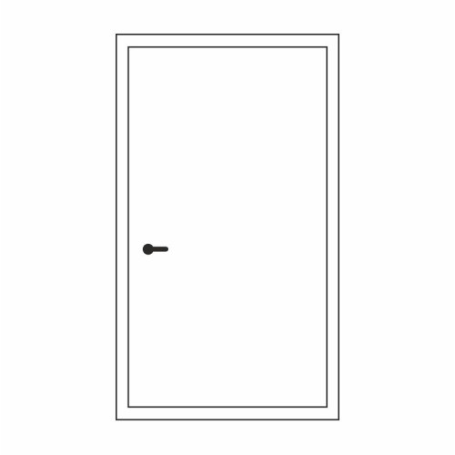 Двері в туалет санвузол САН-05: білі, розширені, глухі