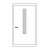 Двері для освітніх закладів ОСВ-05: білі, розширені, скло прозоре вузьке
