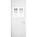 Двері до вбиральні WC-02: білі, скло прозоре