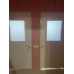 Двері в їдальню ЇДА-05: білі, розширені, скло прозоре