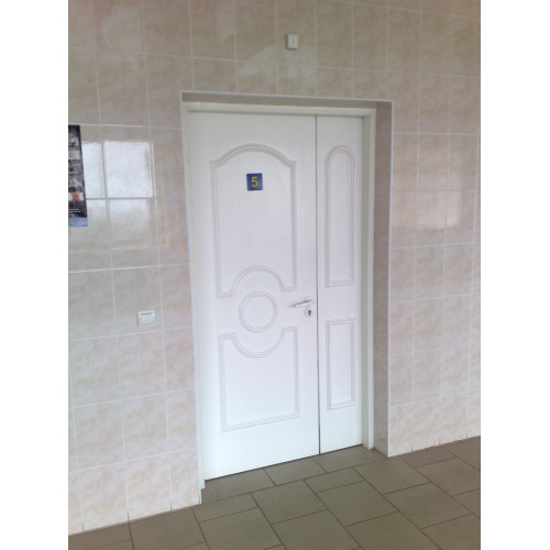 Двері в кімнату персоналу ПЕРС-03+ПЕРС-03: білі, скло прозоре