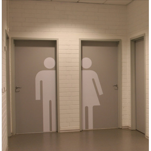 Двері в туалет санвузол САН-01+САН-01: білі, глухі