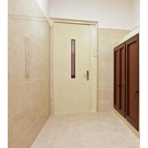 Двері в туалет санвузол САН-02: білі, скло прозоре