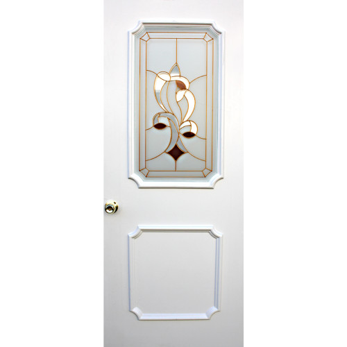Двері міжкімнатні Агат 02+02: білі, скло кора дуба