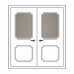 Двері міжкімнатні Агат 02+02: білі, скло тоноване