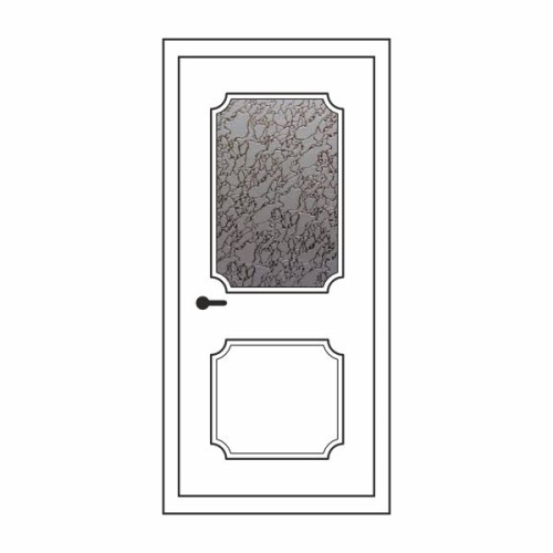 Двері міжкімнатні Агат 02: білі, скло дельта