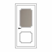 Двері міжкімнатні Агат 02: білі, скло тоноване