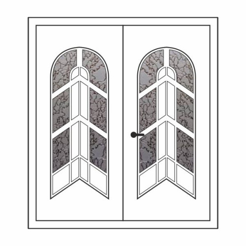 Двері міжкімнатні Аметист А-01+А-01: білі, скло дельта