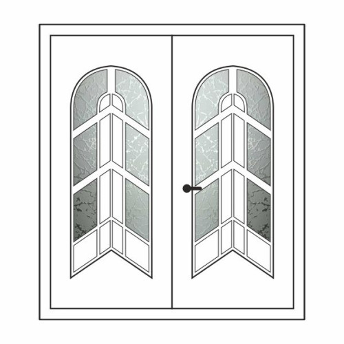 Двері міжкімнатні Аметист А-01+А-01: білі, скло граніт