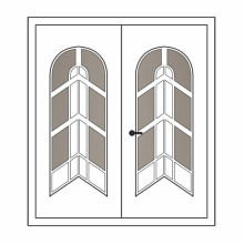 Двері міжкімнатні Аметист А-01+А-01: білі, скло тоноване