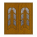 Двері міжкімнатні Аметист А-01+А-01: золотистий дуб, скло дельта