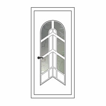 Двері міжкімнатні Аметист А-01: білі, скло далі