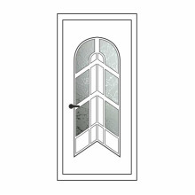 Двері міжкімнатні Аметист А-01: білі, скло граніт