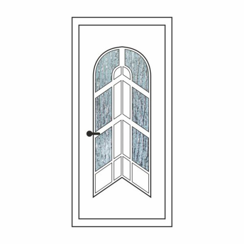 Двері міжкімнатні Аметист А-01: білі, скло кора дуба