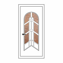 Двері міжкімнатні Аметист А-01: білі, скло лагуна