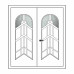 Двері міжкімнатні Аметист А-02+А-02: білі, скло граніт