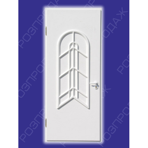 Двері міжкімнатні Аметист А-02+А-02: білі, скло кора дуба