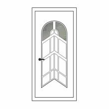 Двері міжкімнатні Аметист А-02: білі, скло далі