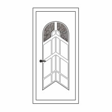 Двері міжкімнатні Аметист А-02: білі, скло дельта