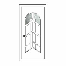 Двері міжкімнатні Аметист А-02: білі, скло граніт