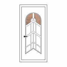 Двері міжкімнатні Аметист А-02: білі, скло лагуна