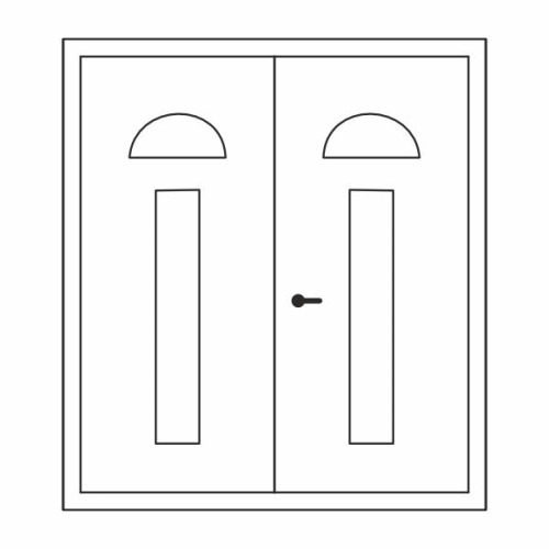 Двері міжкімнатні Бірюза БР-01+БР-01: білі, глухі