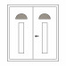 Двері міжкімнатні Бірюза БР-02+БР-02: білі, скло тоноване