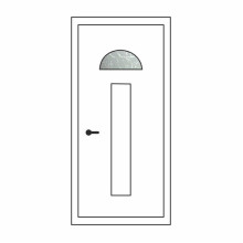 Двері міжкімнатні Бірюза БР-02: білі, скло далі