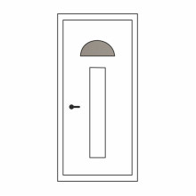 Двері міжкімнатні Бірюза БР-02: білі, скло тоноване