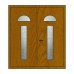 Двері міжкімнатні Бірюза БР-03+БР-03: золотистий дуб, скло граніт