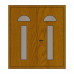 Двері міжкімнатні Бірюза БР-03+БР-03: золотистий дуб, скло тоноване