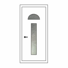 Двері міжкімнатні Бірюза БР-03: білі, скло далі