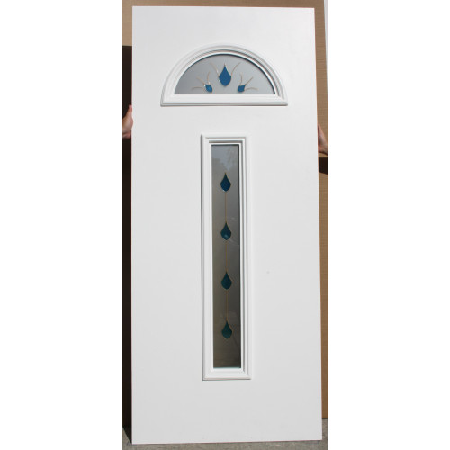 Двері міжкімнатні Бірюза БР-03: білі, скло дельта