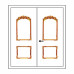 Двері міжкімнатні Бурштин Б-01+Б01: білі з золотом, глухі
