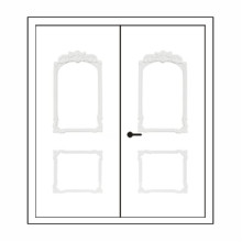 Двері міжкімнатні Бурштин Б-01+Б01: білі, глухі