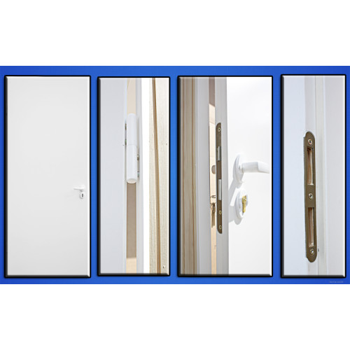 Двері міжкімнатні Економ Е-02+Е02: білі, скло прозоре