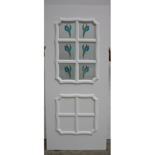 Двері міжкімнатні Граніт Г-02+Г-02: білі, скло дельта