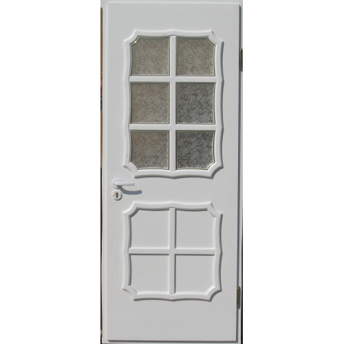 Двері міжкімнатні Граніт Г-02+Г-02: білі, скло кора дуба