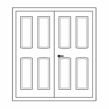 Двері міжкімнатні Корунд К-01+К-01: білі, глухі
