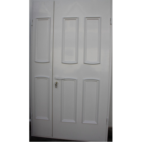 Двері міжкімнатні Корунд К-02+К-02: білі, скло кора дуба