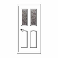 Двері міжкімнатні Корунд К-02: білі, скло дельта